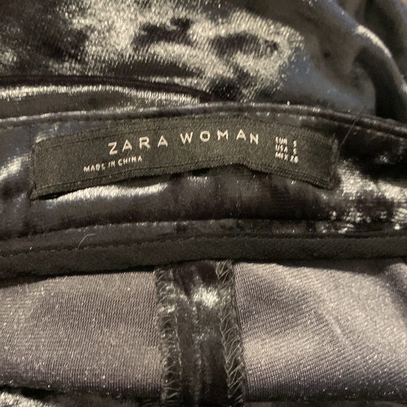 Zara Velvet Wide Leg Pants - Picture 4 of 4